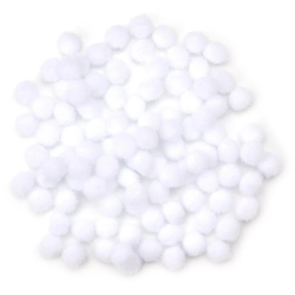 Various Cousin White Pom Poms 10mm 40000792 4 Various Cousin White Pom Poms 10mm 40000792 - Image 2
