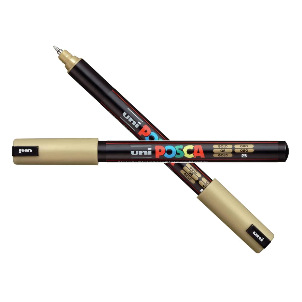 Uni POSCA Gold Extra Fine Metal Tip Paint Marker Pc-1mrg 3 Uni POSCA Gold Extra Fine Metal Tip Paint Marker Pc-1mrg