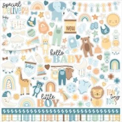 Echo Park Our Baby Boy 12 X 12 Collection Kit Obb302016* -Simon Says Stamp 0002171388