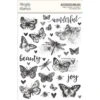 Simple Stories Vintage Essentials Butterflies Rub Ons 20426 -Simon Says Stamp 0002188215
