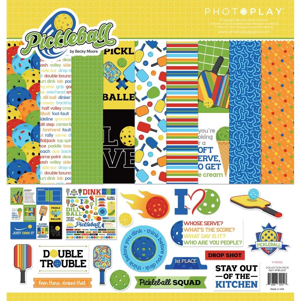 PhotoPlay Pickleball 12 X 12 Collection Kit Pbl4210 3 PhotoPlay Pickleball 12 X 12 Collection Kit Pbl4210
