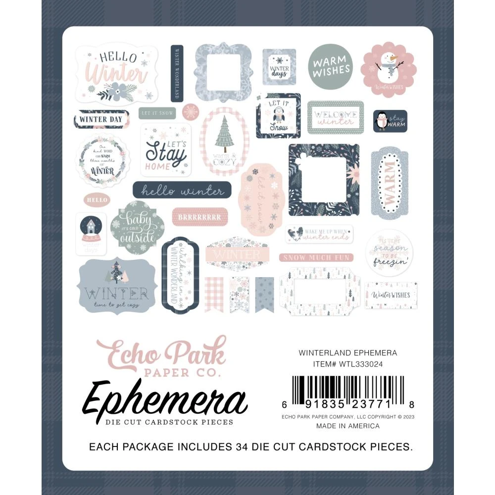 Echo Park Winterland Ephemera Wtl333024* 4 Echo Park Winterland Ephemera Wtl333024* - Image 2