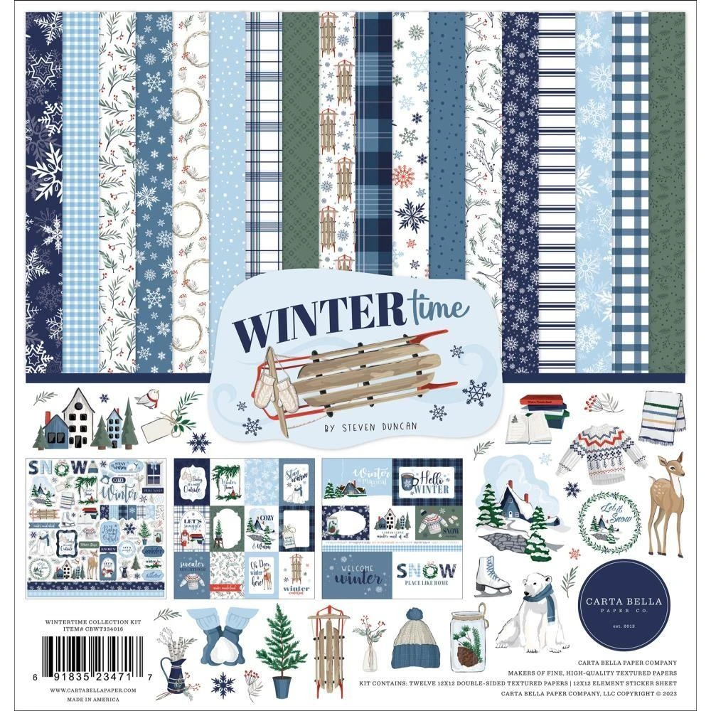 Carta Bella Wintertime 12 X 12 Collection Kit Cbwt334016 3 Carta Bella Wintertime 12 X 12 Collection Kit Cbwt334016