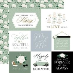 Echo Park Wedding Bells 12 X 12 Collection Kit Wbl335016 -Simon Says Stamp 0002198772