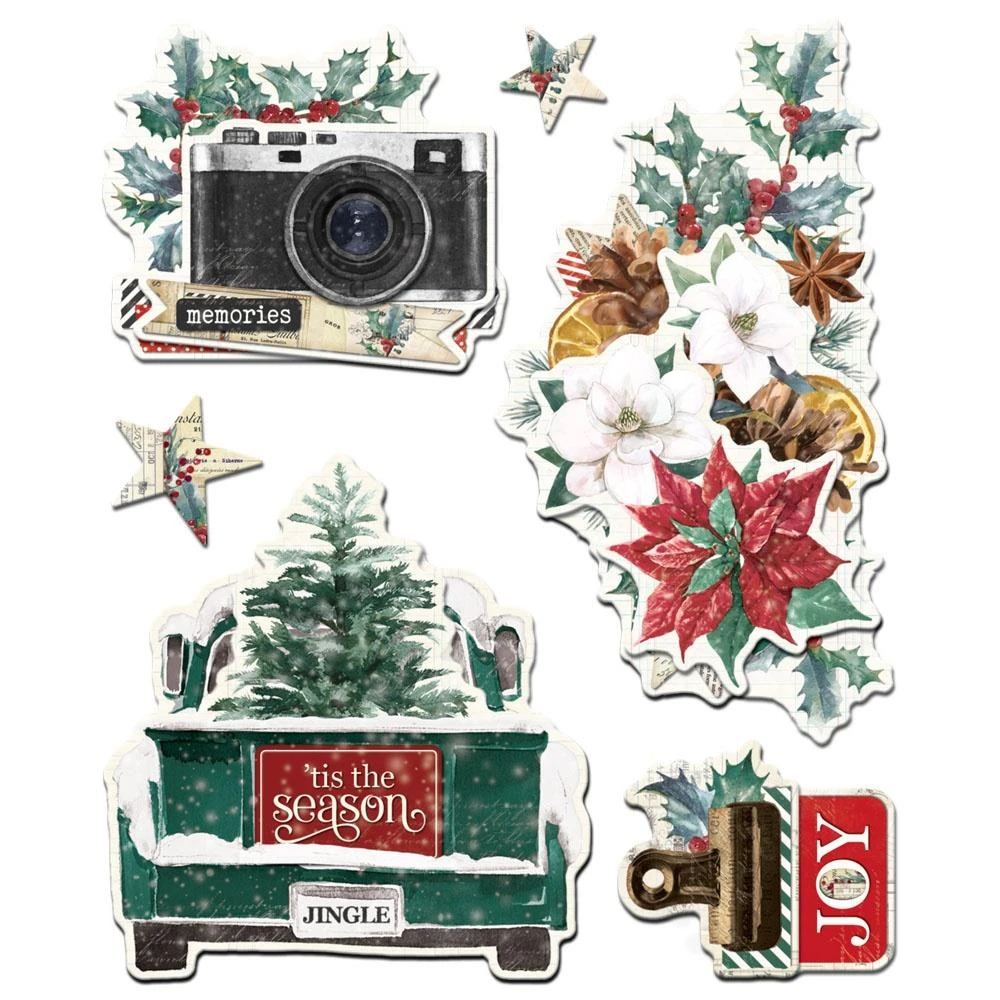 Simple Stories Vintage 'Tis The Season Layered Chipboard 20730* 4 Simple Stories Vintage 'Tis The Season Layered Chipboard 20730* - Image 2