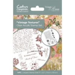 Crafter's Companion Vintage Textures Clear Stamps Nga-vr-ca-st-vte*