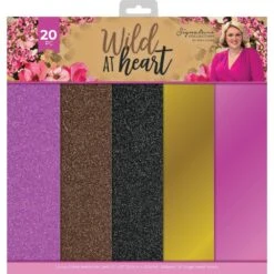 Crafter's Companion Wild At Heart 12 X 12 Glitter And Mirror Card Pack Sig-wah-lgm*