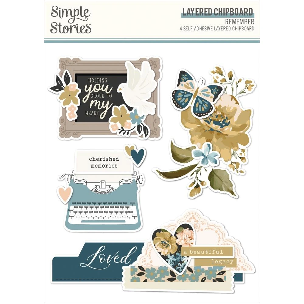 Simple Stories Remember Layered Chipboard 21523* 3 Simple Stories Remember Layered Chipboard 21523*