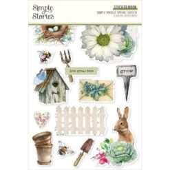 Simple Stories Vintage Spring Garden Sticker Book 21728*