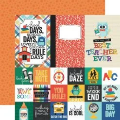 Echo Park Off To School 12 X 12 Collection Kit Ots370016 -Simon Says Stamp 0002227176