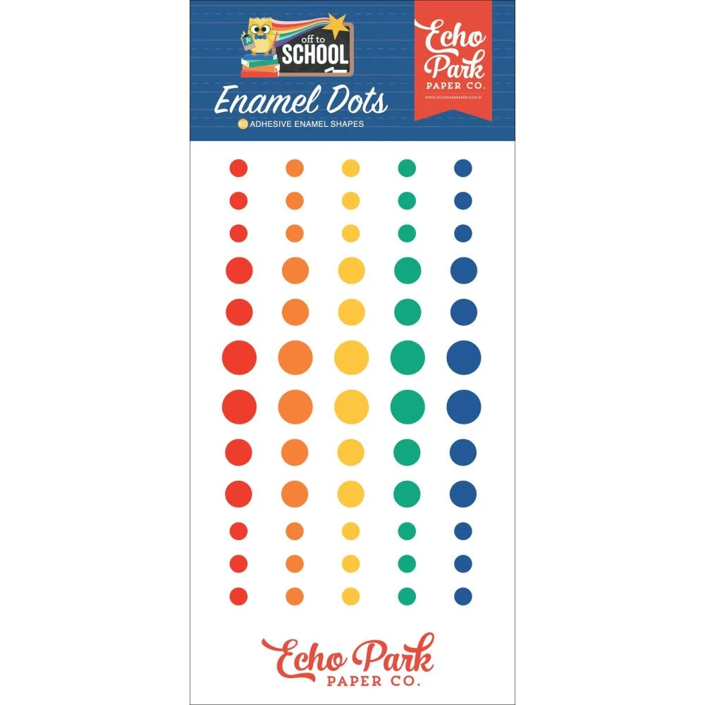 Echo Park Off To School Enamel Dots Ots370028* 3 Echo Park Off To School Enamel Dots Ots370028*