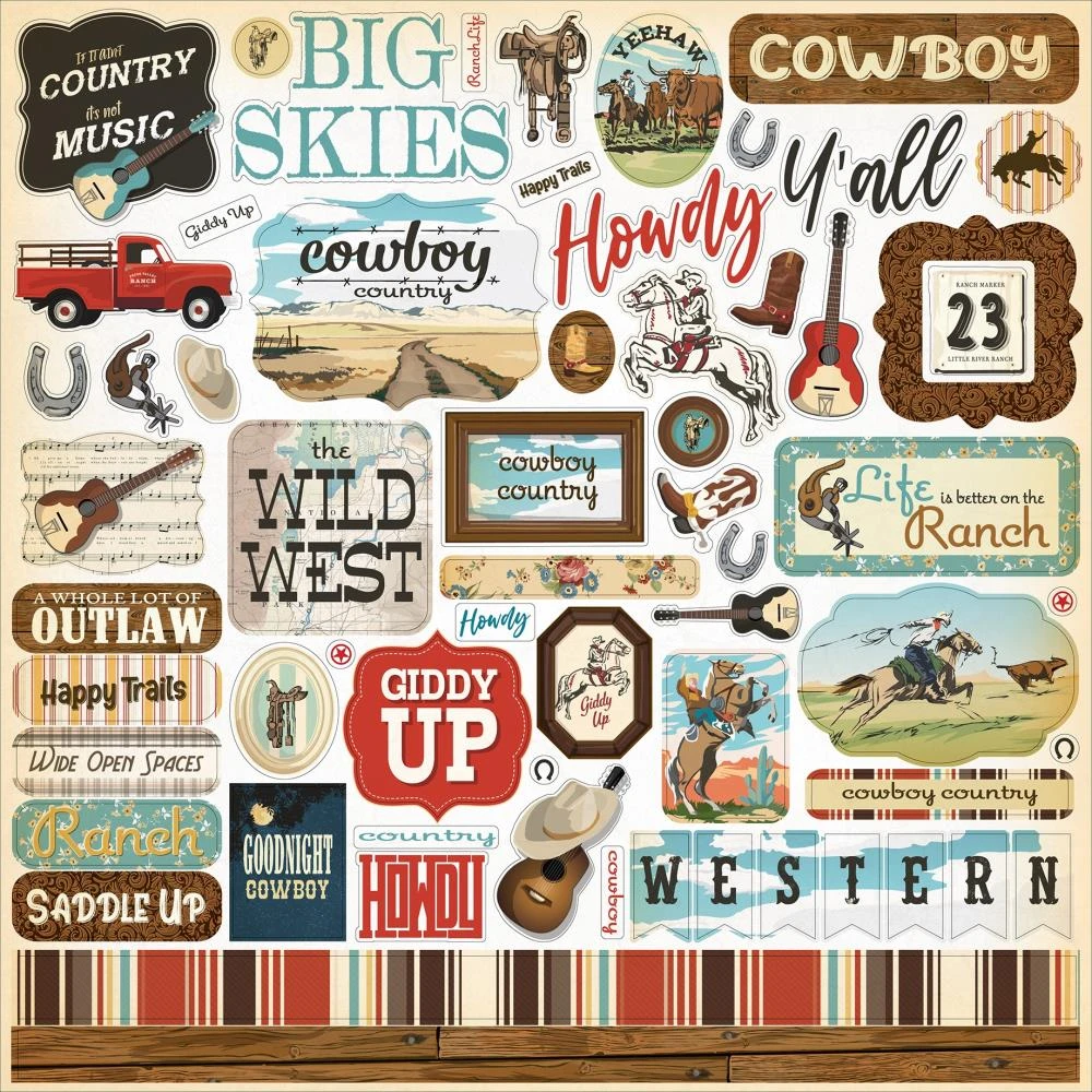Carta Bella Cowboys 12 X 12 Collection Kit Cbcbs371016 16 Carta Bella Cowboys 12 X 12 Collection Kit Cbcbs371016 - Image 14