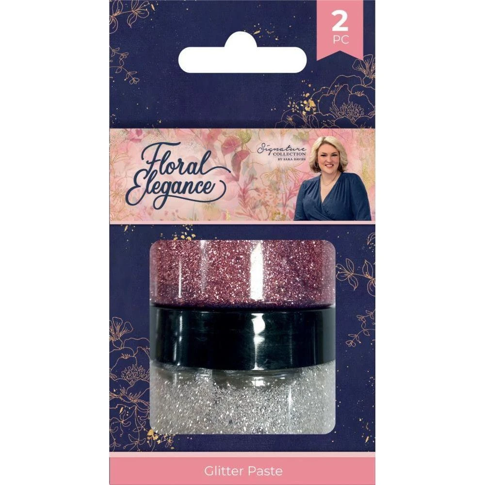 Crafter's Companion Floral Elegance Pink And Silver Glitter Pastes S-fe-glipa* 4 Crafter's Companion Floral Elegance Pink And Silver Glitter Pastes S-fe-glipa* - Image 2