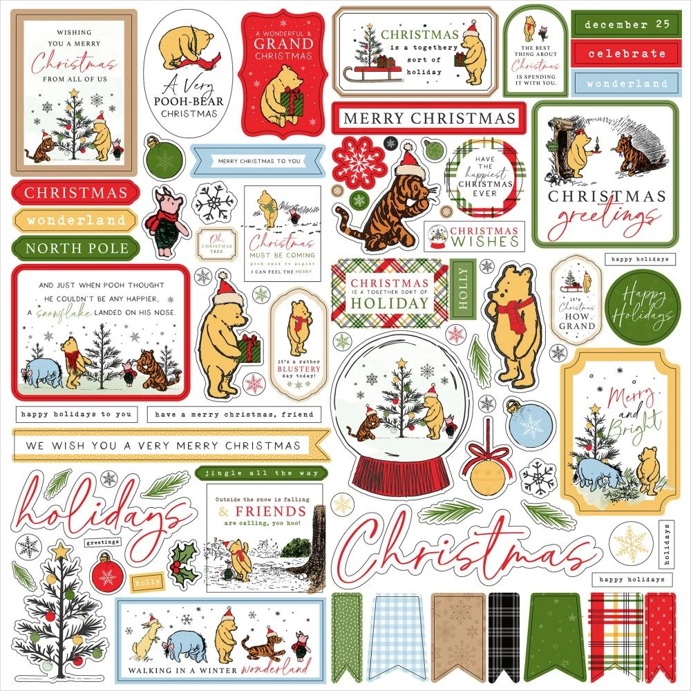Echo Park Winnie The Pooh Christmas 12 X 12 Collection Kit Wpc386016 15 Echo Park Winnie The Pooh Christmas 12 X 12 Collection Kit Wpc386016 - Image 13