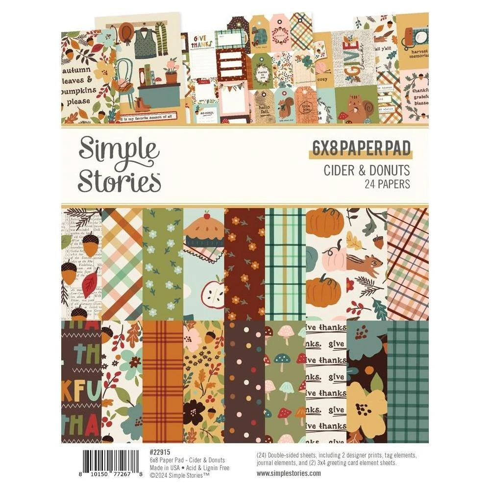 Simple Stories Cider And Donuts 6 X 8 Paper Pad 22915 3 Simple Stories Cider And Donuts 6 X 8 Paper Pad 22915
