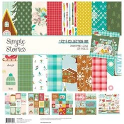 Simple Stories Snow Pine Lodge 12 X 12 Collection Kit 23100*