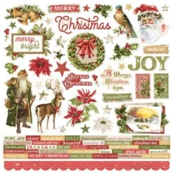 Simple Stories Vintage Yuletide 12 X 12 Collector's Essential Kit 23201 -Simon Says Stamp 0002258333