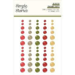 Simple Stories Vintage Yuletide Glossy Enamel Dots 23233