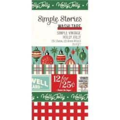 Simple Stories Vintage Holly Jolly Washi Tape 23329