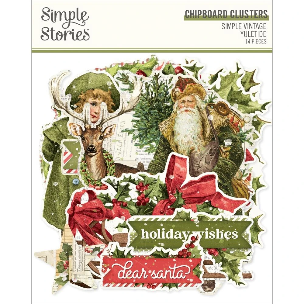 Simple Stories Vintage Yuletide Chipboard Clusters 23229 3 Simple Stories Vintage Yuletide Chipboard Clusters 23229