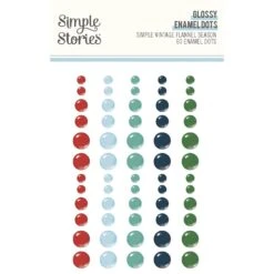 Simple Stories Vintage Flannel Season Glossy Enamel Dots 25325