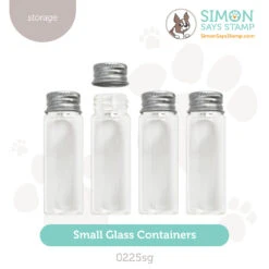 Various Small Glass Jar Containers With Lids 4 Pack