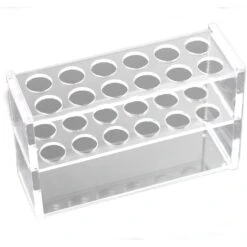 Various 12 Slot Clear Acrylic Organizer Rack Fits Tim Holtz Mini Brushes 8 Various 12 Slot Clear Acrylic Organizer Rack Fits Tim Holtz Mini Brushes -Simon Says Stamp 12 Slot Clear Acrylic Organizer Rack with white background
