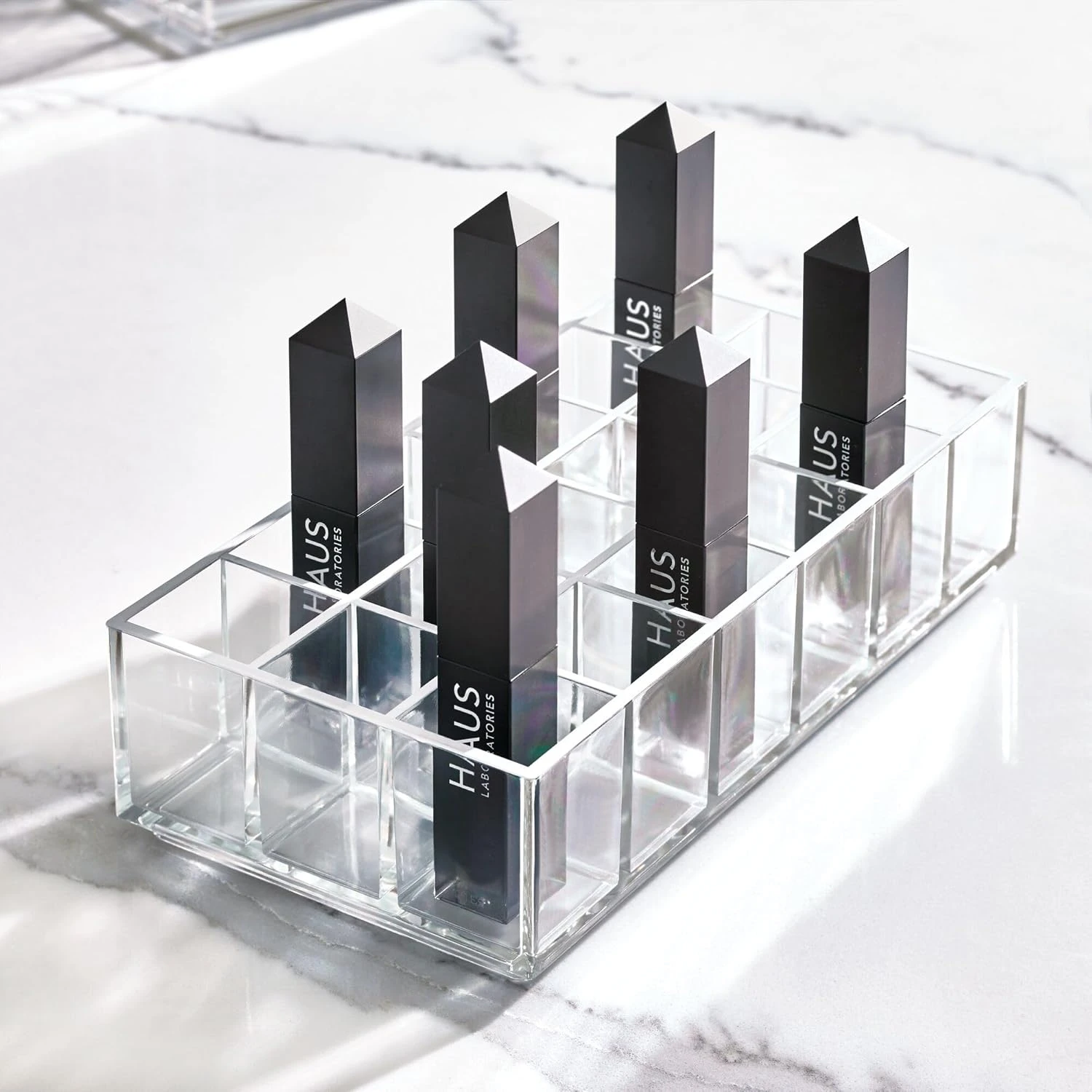 Various 18 Compartment Clear Plastic Organizer Display Case 3 Various 18 Compartment Clear Plastic Organizer Display Case