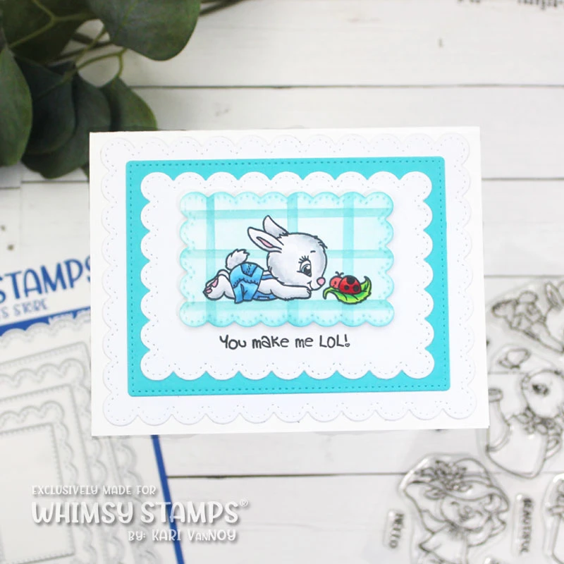 Whimsy Stamps Bunnies In The Garden Clear Stamp, Coordinating Dies, And No Fuss Mask Set* 4 Whimsy Stamps Bunnies In The Garden Clear Stamp, Coordinating Dies, And No Fuss Mask Set* - Image 2