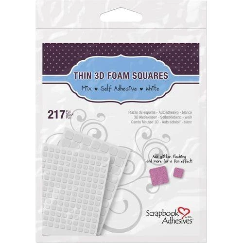 Scrapbook Adhesives THIN 3D 217 WHITE FOAM Squares Adhesive 01616 3 Scrapbook Adhesives THIN 3D 217 WHITE FOAM Squares Adhesive 01616
