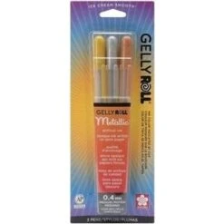Sakura METALLIC GELLY ROLL 3 Pack Medium Point Pens 57387