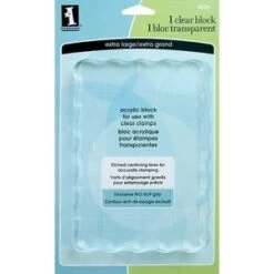 Inkadinkado Clear Acrylic Block EXTRA LARGE 6.5 X 4.5 98095