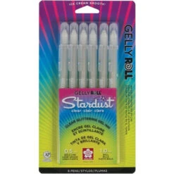 Sakura STARDUST 6 Clear Glitter Pens 57906