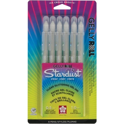 Sakura STARDUST 6 Clear Glitter Pens 57906 3 Sakura STARDUST 6 Clear Glitter Pens 57906