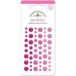 Doodlebug BUBBLEGUM GLITTER Sprinkles Enamel Dots 4534