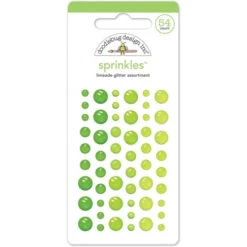 Doodlebug LIMEADE GLITTER Sprinkles Enamel Dots 4538