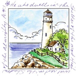 Art Impressions LIGHTHOUSE Window To The World Clear Stamp 3175