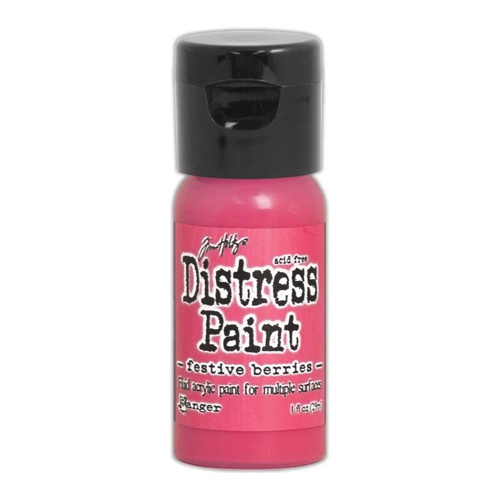 Tim Holtz Flip Top Distress Paint Festive Berries Ranger TDF53040 3 Tim Holtz Flip Top Distress Paint Festive Berries Ranger TDF53040
