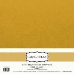 Carta Bella 12 X 12 Gold Shimmer Cardstock 90lb CBDS601