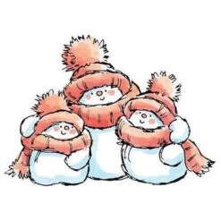 Penny Black Rubber Stamp SNOWY FAMILY 2526K