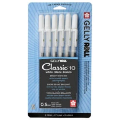 Sakura CLASSIC WHITE Bold Line Gelly Roll Pens Set Of 6 57458