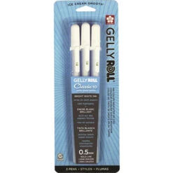 Sakura CLASSIC WHITE Bold Line 10 Gelly Roll Pen Set Of 3 57453