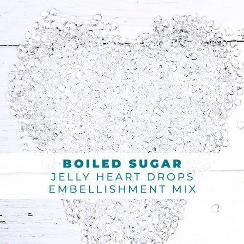 Trinity Stamps Boiled Sugar Jelly Drop Hearts Embellishment Box 102760 3 Trinity Stamps Boiled Sugar Jelly Drop Hearts Embellishment Box 102760