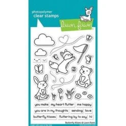 Lawn Fawn BUTTERFLY KISSES Clear Stamps LF1882
