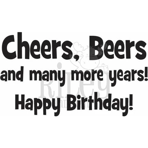 Riley And Company Funny Bones Cheers Beers Clear Stamp Rwd-664 3 Riley And Company Funny Bones Cheers Beers Clear Stamp Rwd-664