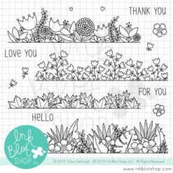 Ink Blot Shop Clear Stamp Set Botanical Borders Inbl057
