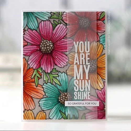 Simon Says Cling Stamp COSMOS BLOOM BACKGROUND Sss102031 * 4 Simon Says Cling Stamp COSMOS BLOOM BACKGROUND Sss102031 * - Image 2