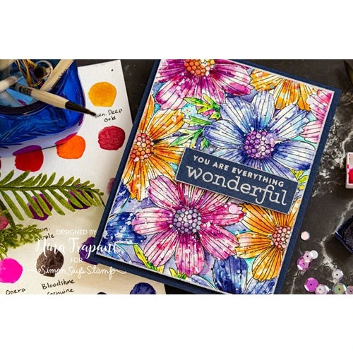 Simon Says Cling Stamp COSMOS BLOOM BACKGROUND Sss102031 * 5 Simon Says Cling Stamp COSMOS BLOOM BACKGROUND Sss102031 * - Image 3