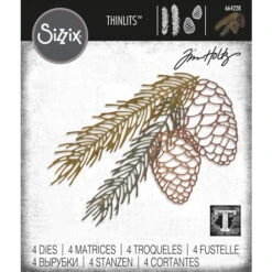 *Tim Holtz Sizzix PINE BRANCH Thinlits Dies 664228