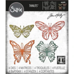 *Tim Holtz Sizzix SCRIBBLY BUTTERFLIES Thinlits Die Set 664409